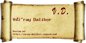 Váray Dalibor névjegykártya